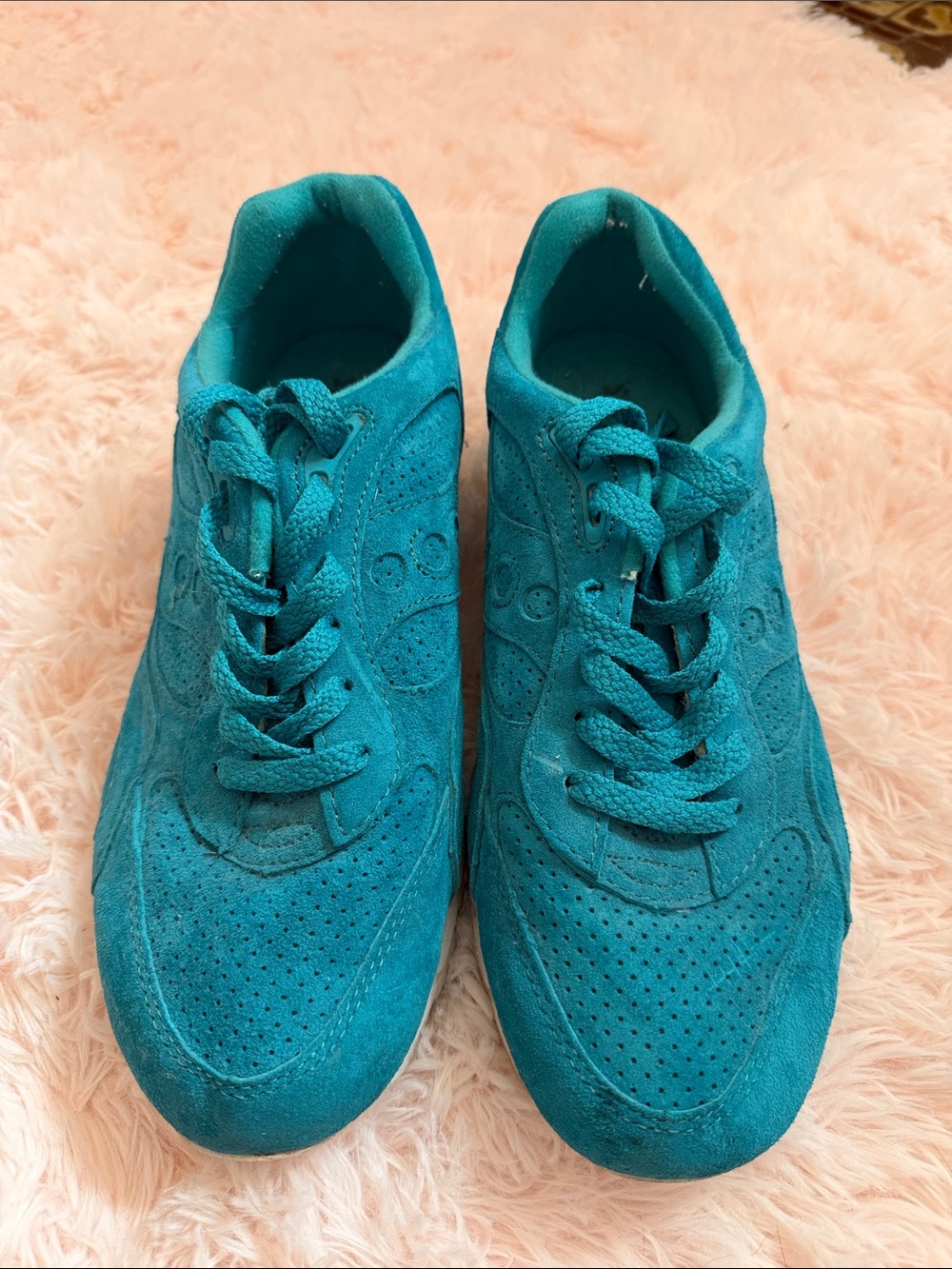 Saucony Teal Suede Women's Sneakers